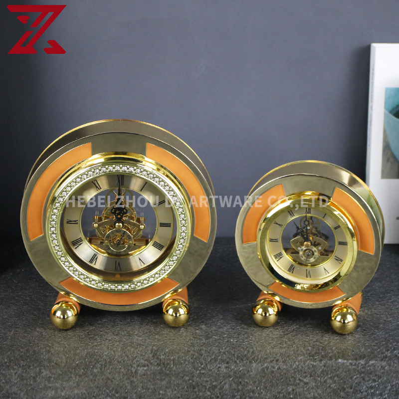 Wholesale Metal Clock Study Bedroom Mute Clock Crafts Table Clocks for Promotion Business Gift