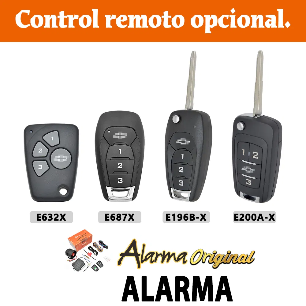 One Way Anti-Hijacking Car Alarm Smart Remote Control Clave 5 Digitos Vehicle Security Alarm System for Chevrolet