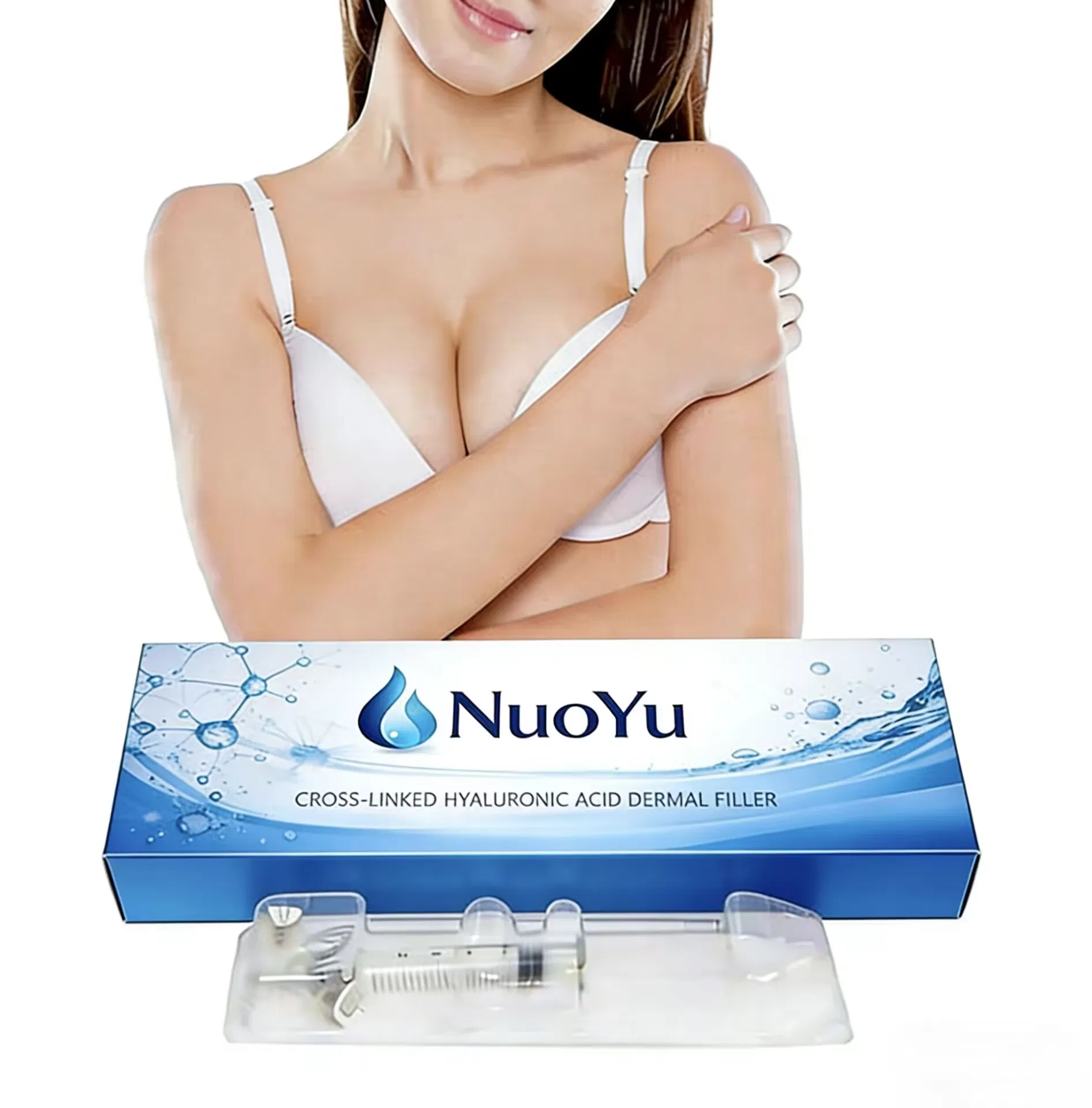 CE Certified 10ml/20ml Hyaluronic Acid Body Filler for Buttock Lifting and Breast Augmentation
