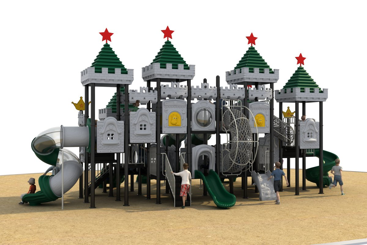 Premium Colorful Outdoor Kids Playhouse with Fun Slides