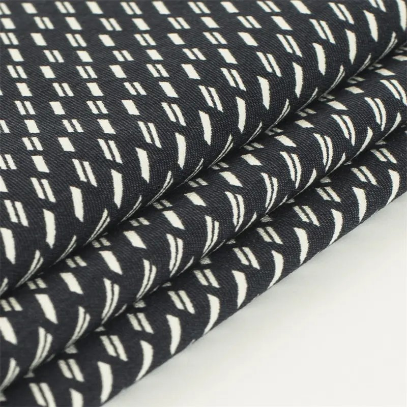 High Elastic Customized Viscose/Nylon Spandex Twill Bengaline Printed Fabric for Pants Leggings and Dresses
