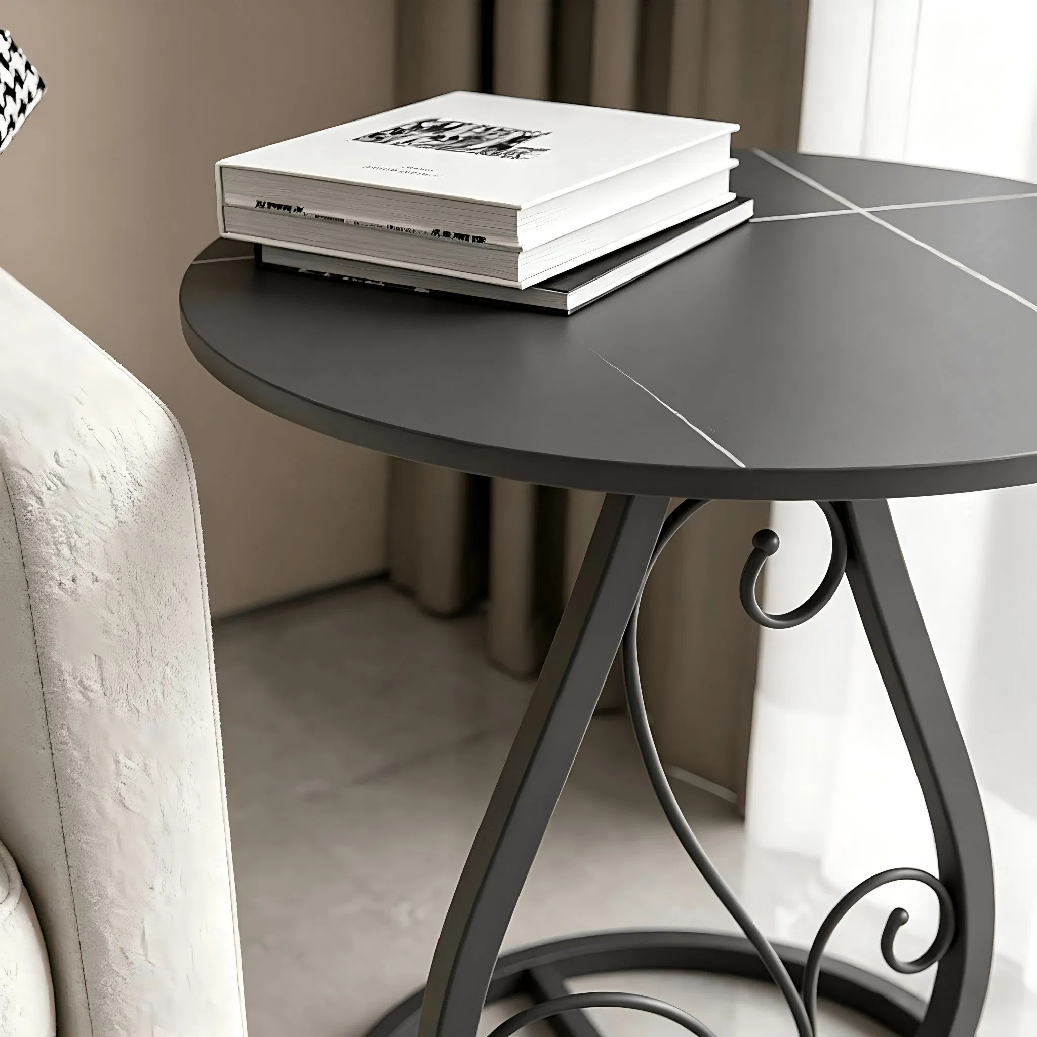 Fashionable Reliable Wooden Top Solid Build Tea Table for Home Decor