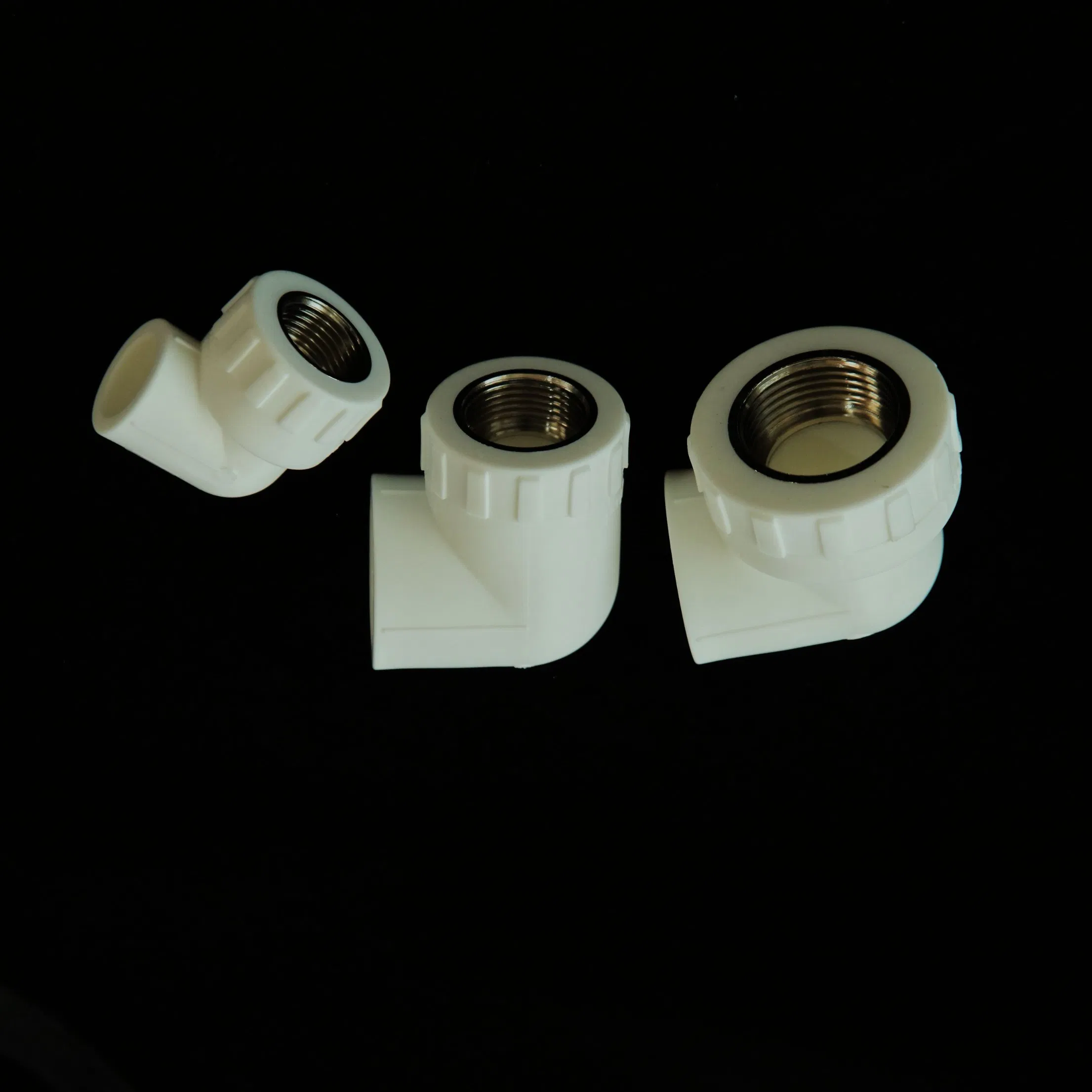 PPR Threaded Elbow with Female Thread Brass Insert 90° Pipe Fittings for Hot and Cold Water Plumbing
