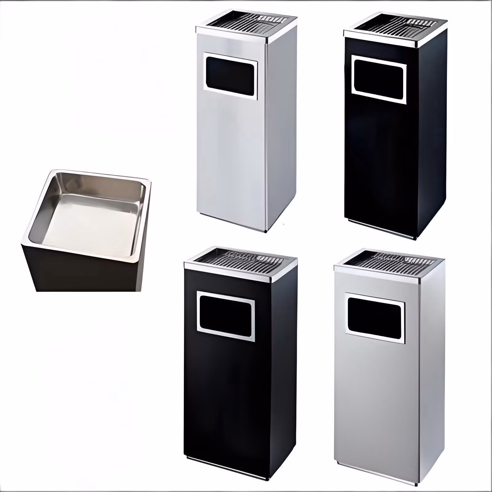 Outdoor Municipal Street Double Bucket Sanitation Garbage Bin