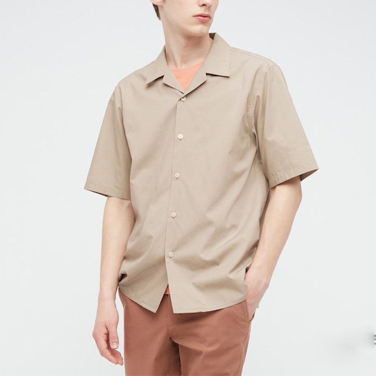 Summer Custom Design Camp Collar Short Sleeve Casual Holiday Men Shirts