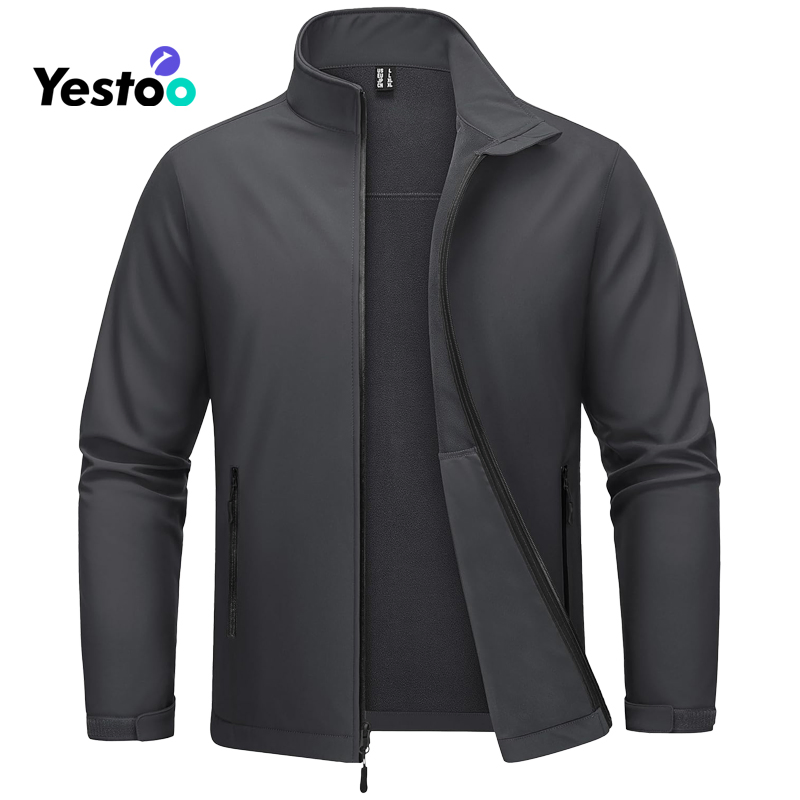Men's Fleece Lined Soft Shell Jacket Waterproof Windbreaker Outdoor Jacket