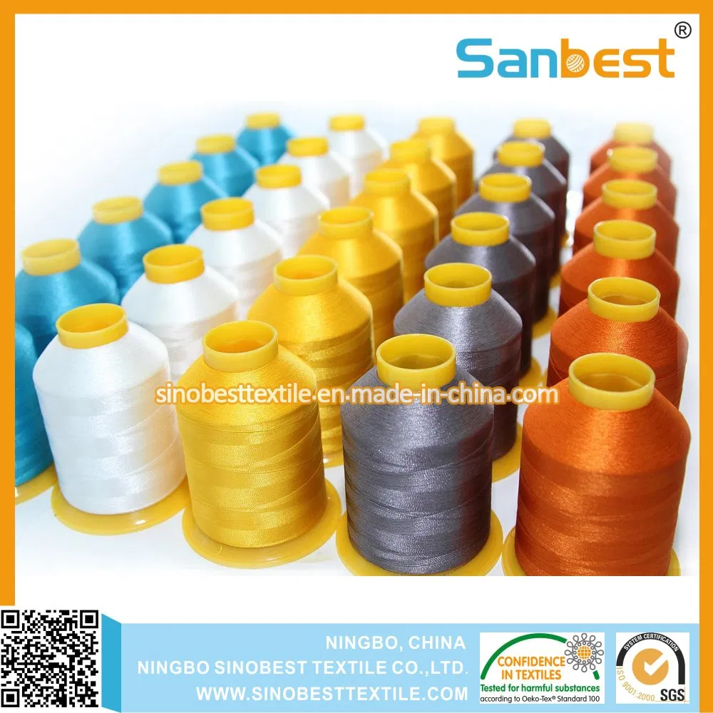 100% Trilobal Polyester Embroidery Thread with High Quality