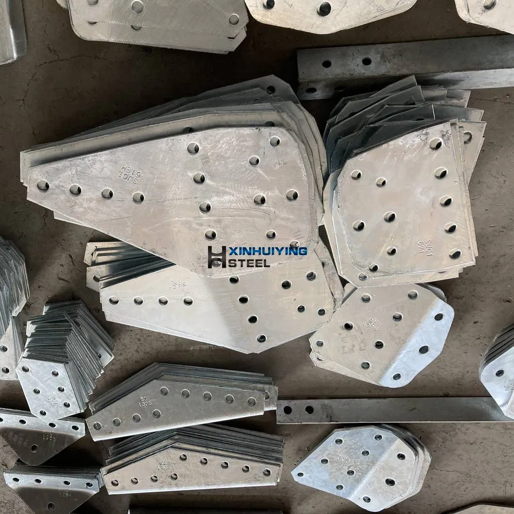 Galvanized Steel Angle Tower Connecting Plate with Install Holes