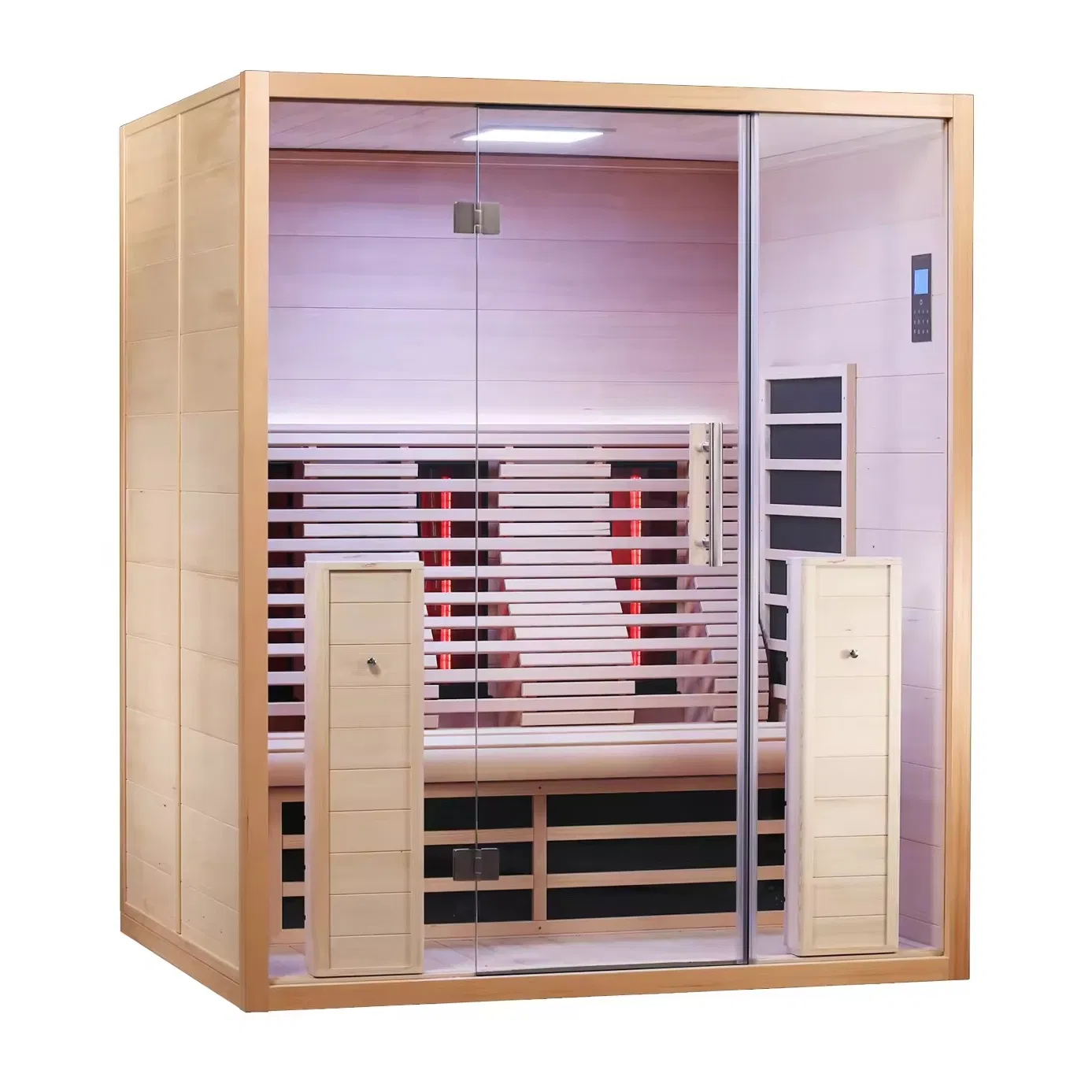 China Factory Hemlock Infrared 3 Person Indoor Steam Sauna Sauna Room
