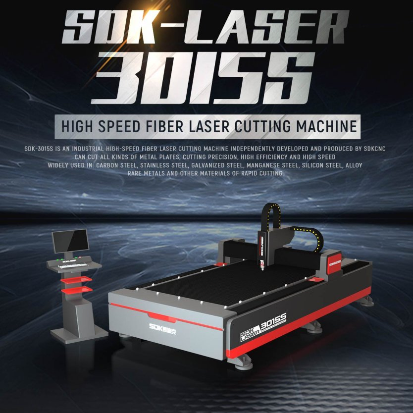 High Quality Factory Price 2021 Sdk-3015s Fiber Laser Cutting Machine