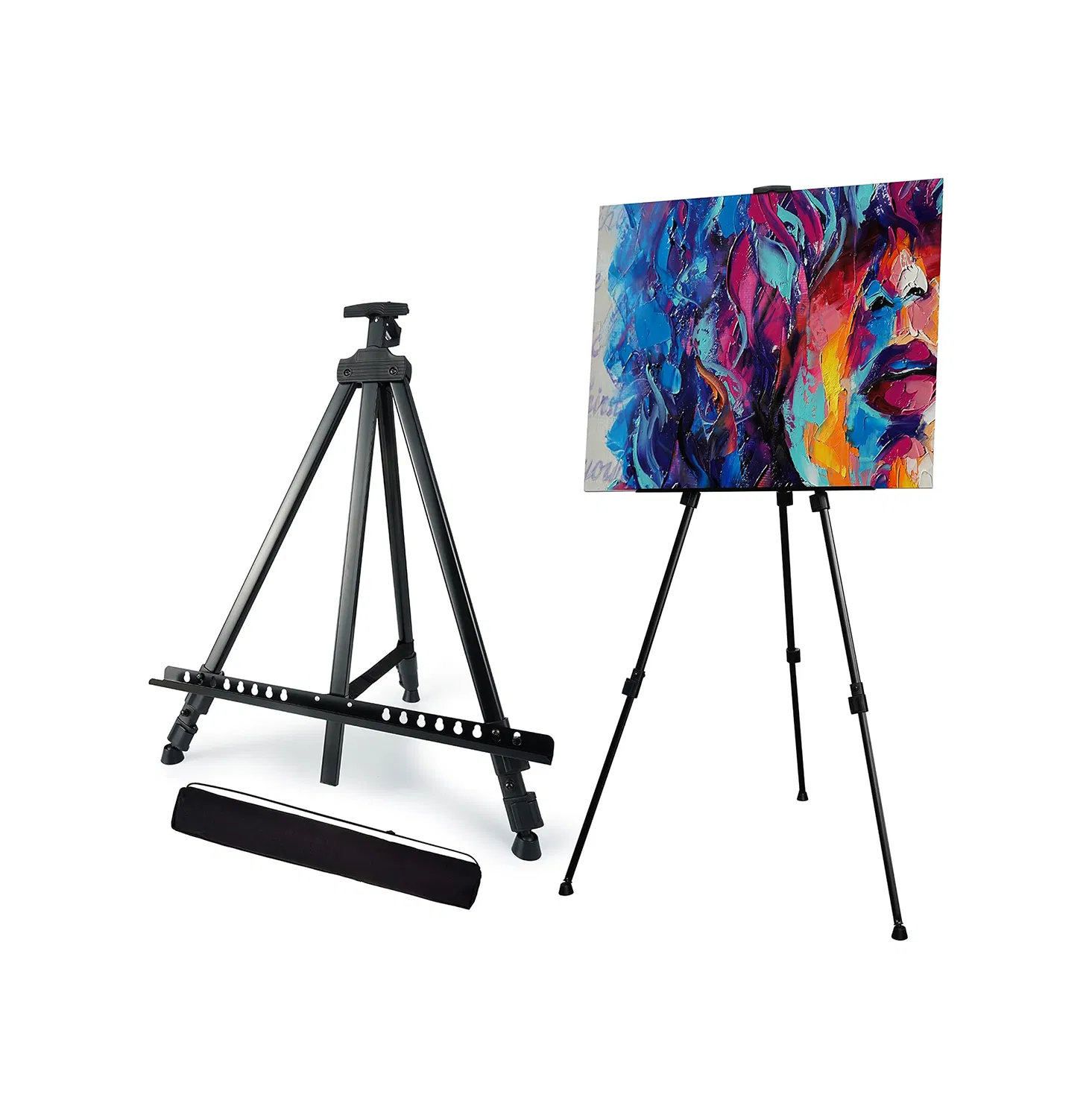 Painting Easel for Display, Tabletop Art Easel, Metal Tripod Artist Easels Stand for Painting Canvas, Wedding Signs