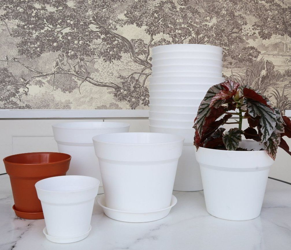 Cheap Thickened Round PP Plastic Planters Home Garden Flower Nursery Pots