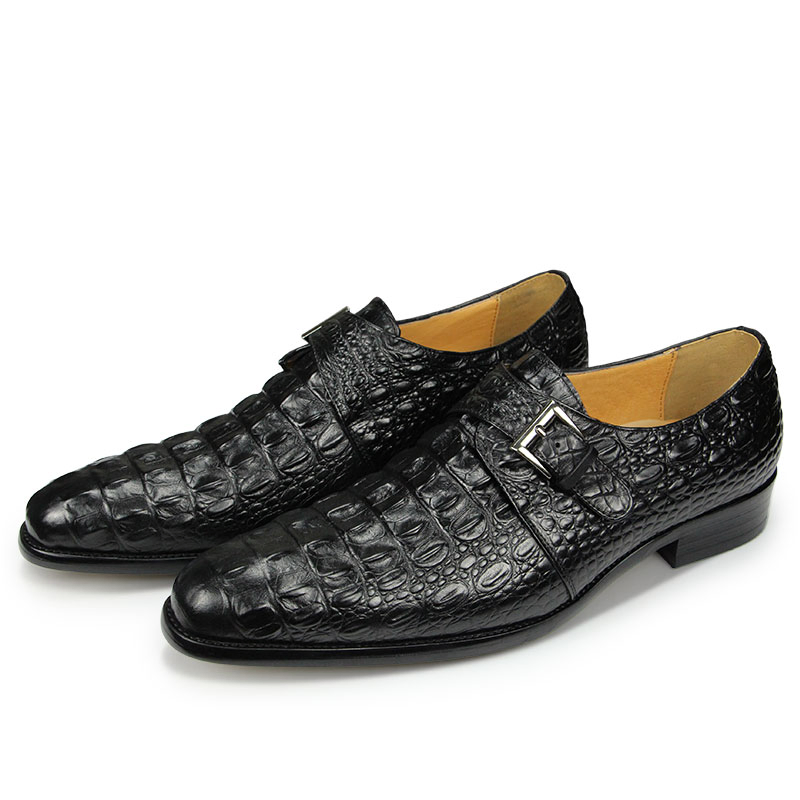 Hot Selling Loafers for Men Crocodile Printing Pointed Toe Office Dress Shoe