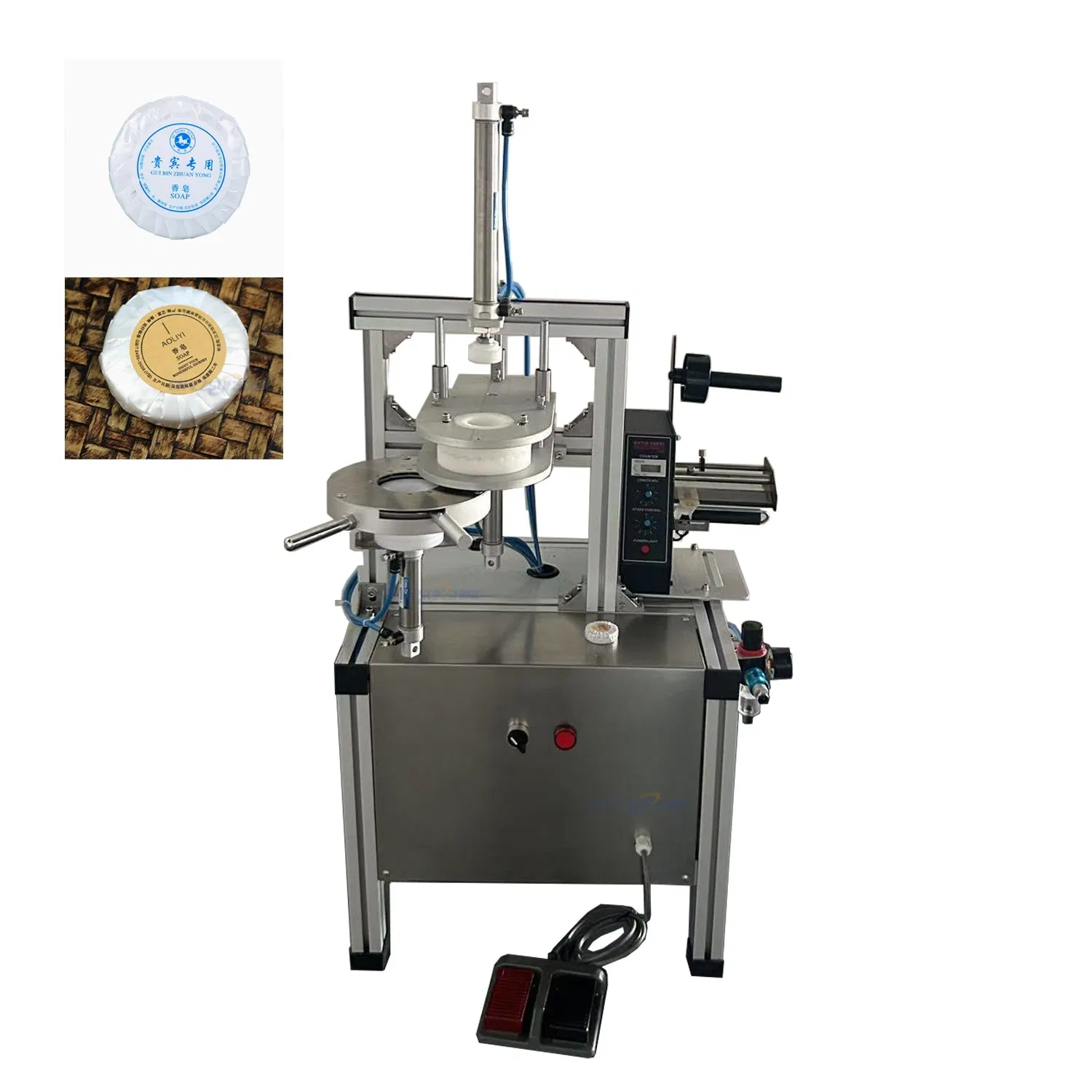 Factory Supply Semi-Automatic Round Hotel Soap Pleated Packaging Machine Hot Selling Toilet Bath Soap Pleat Wrapping Packing Machine