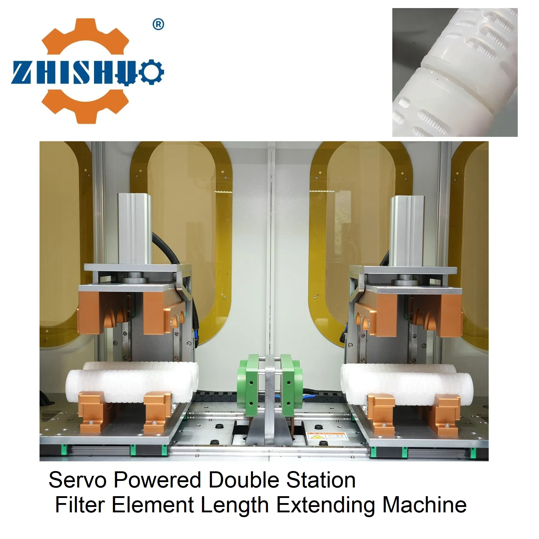 Servo Powered Double Station Filter Element Length Extending Machine