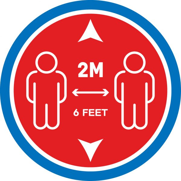 Social Distancing Floor Sticker 12 Inch Floor Sign With10 PCS Per Pack