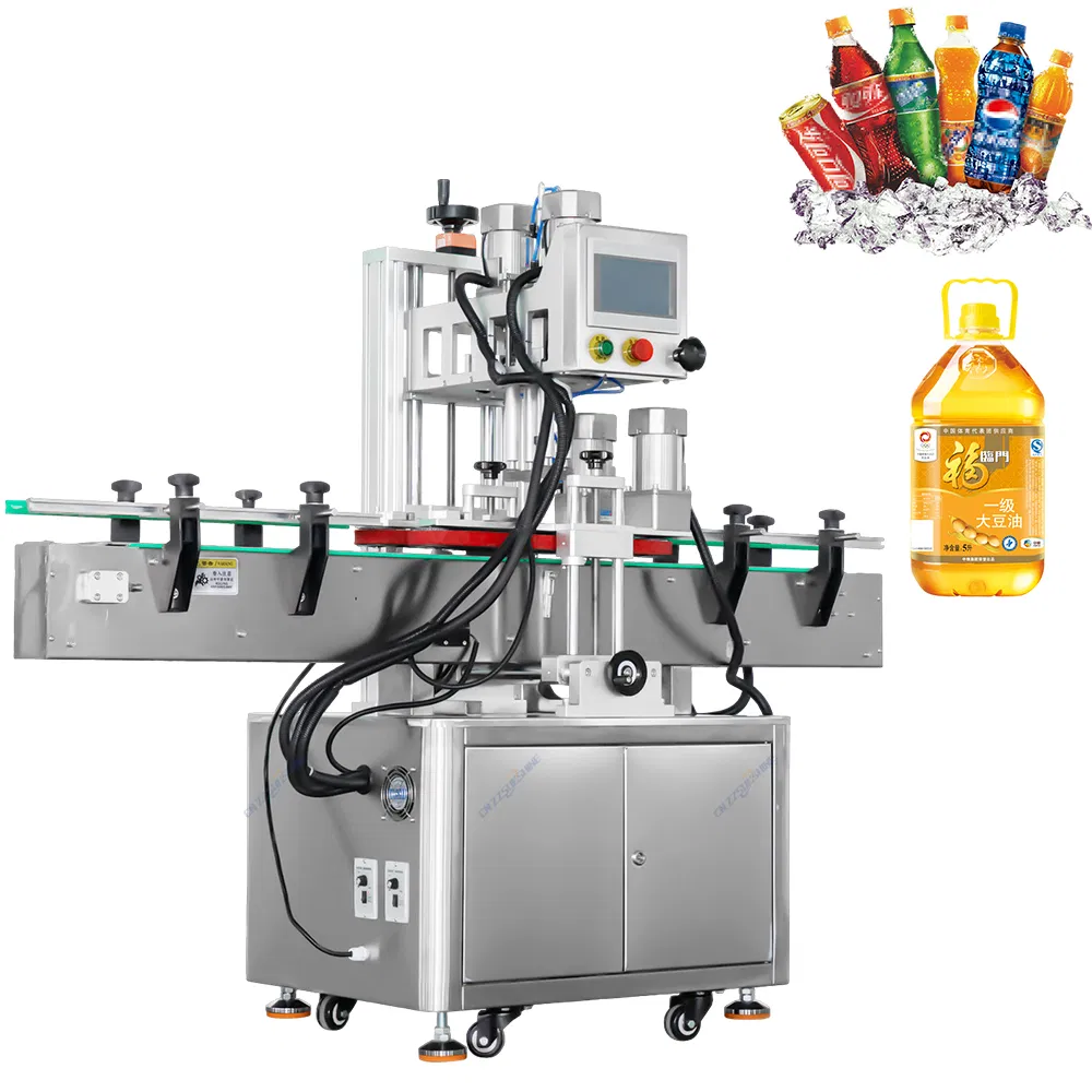 High Quality Factory Price Pneumatic Stainless Steel Perfume Bottle Capping Machine Automatic Four Wheels Capping Machine