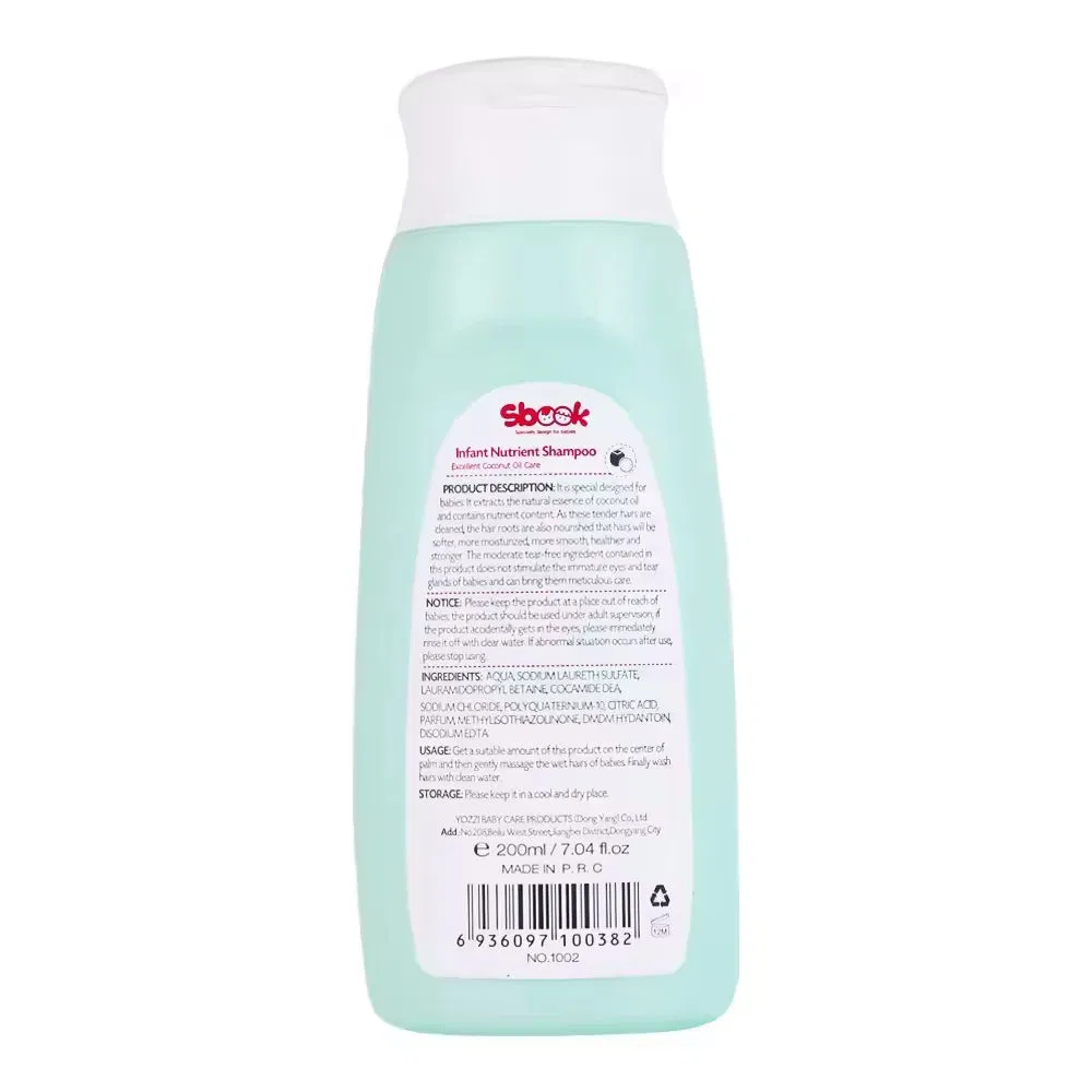 Sbook Mild Formula Natural Fruit Oil Baby Shampoo 200ml for Infant Hair & Scalp Care