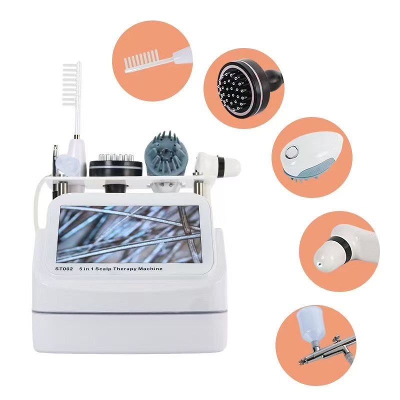 5 in 1 Ai Hair and Scalp Skin Analysis Machine Hair Massage Device with Far Infrared