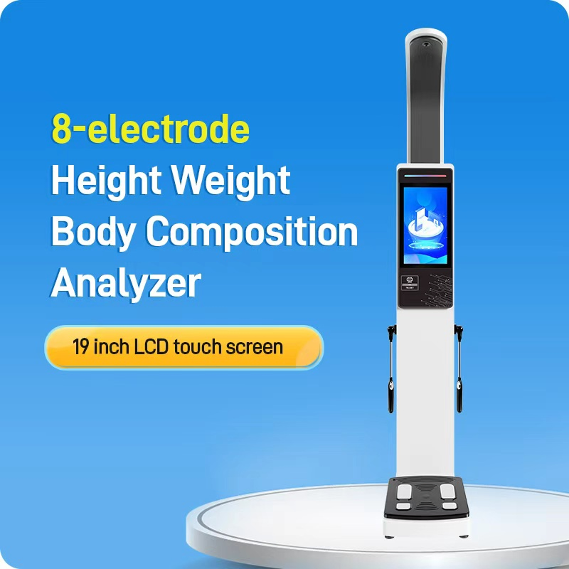 Sh-V19f Height Weight BMI Scale Body Composition Analyzer Magnetic Resonance Fat Health Body Analyzer Machine
