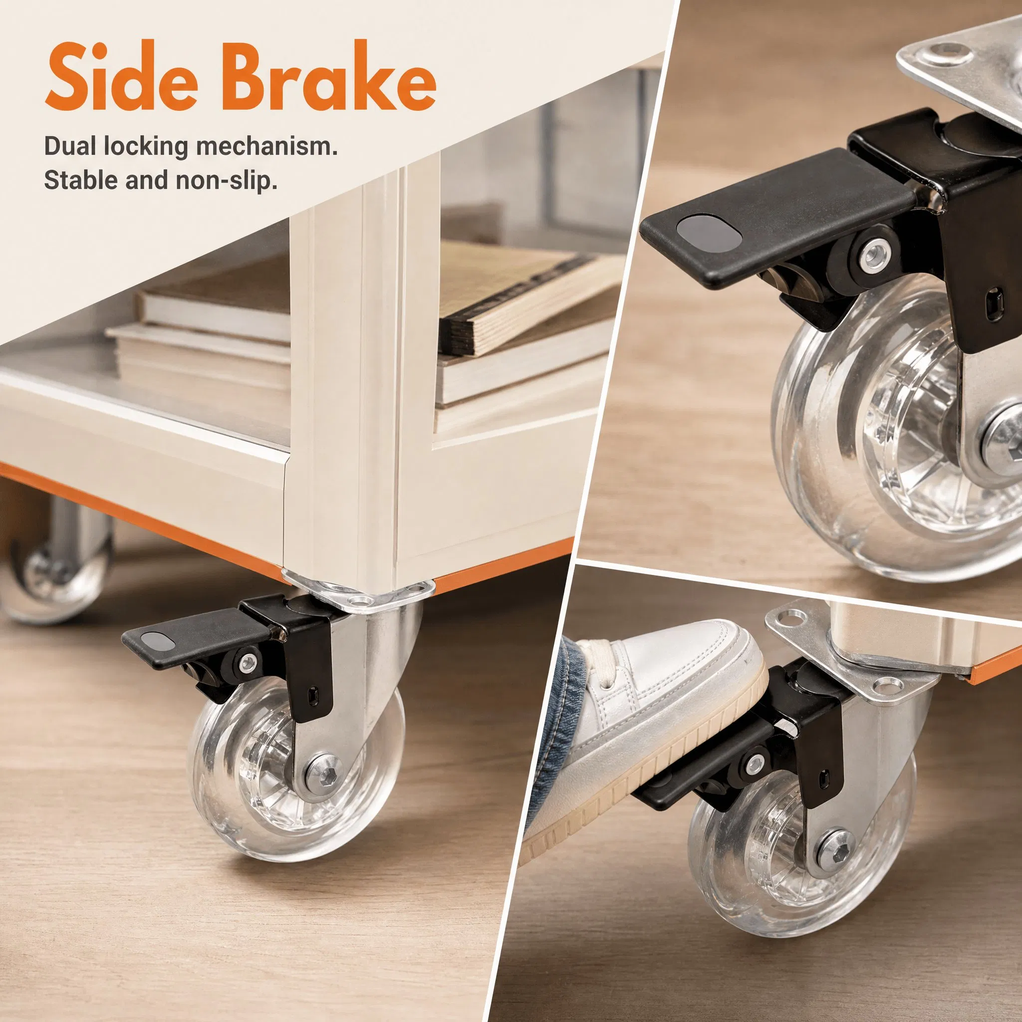 Exclusive Agent Light Duty Outdoor 3 Inch Mount Easy Rolling Casters with Top Plate Mounting