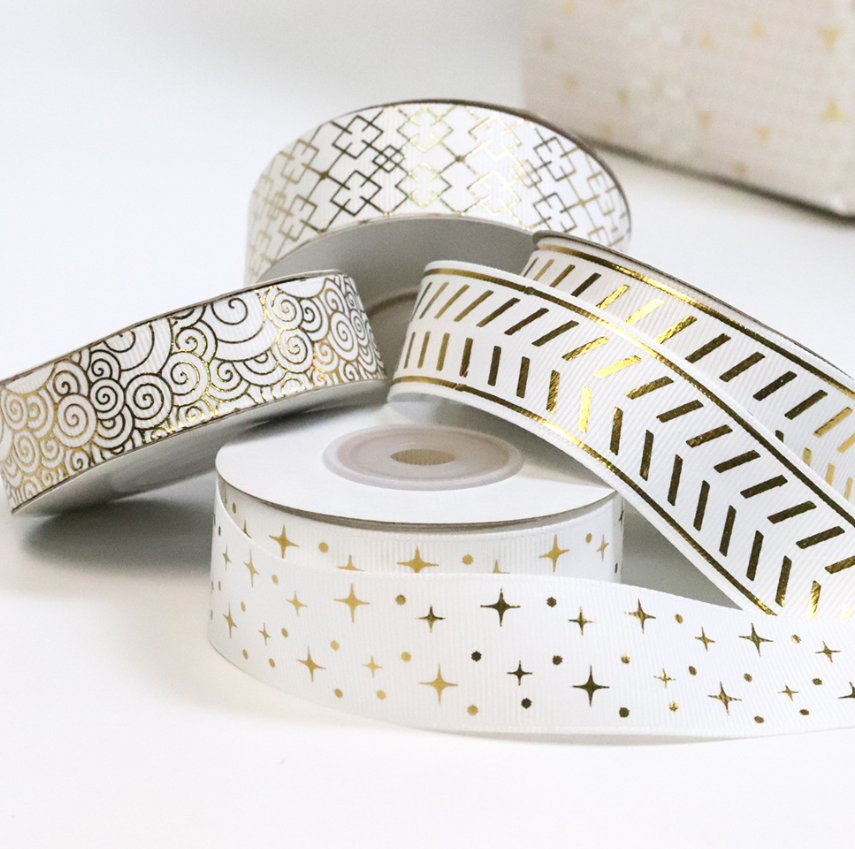 Factory Custom Grosgrain Bow Ribbon Pre Tied Gift Wrapping Elastic Band Bow