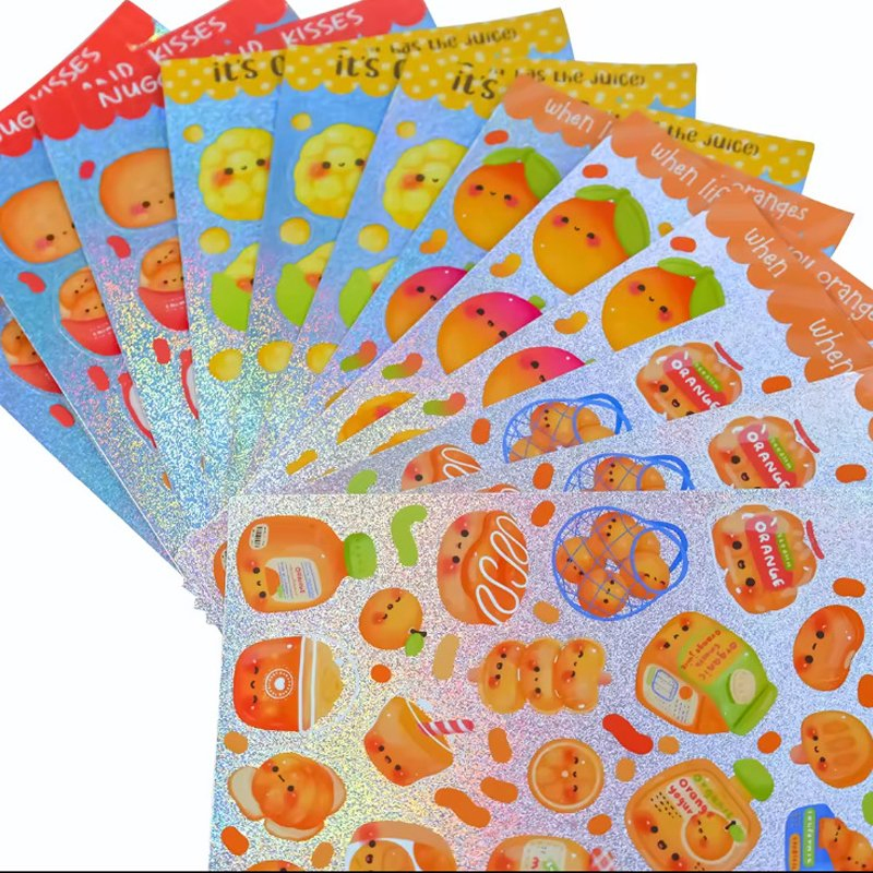 Customized Printed Personalized Waterproof Vinyl Holographic Kiss Cut Stickers Printing Custom Label Sticker