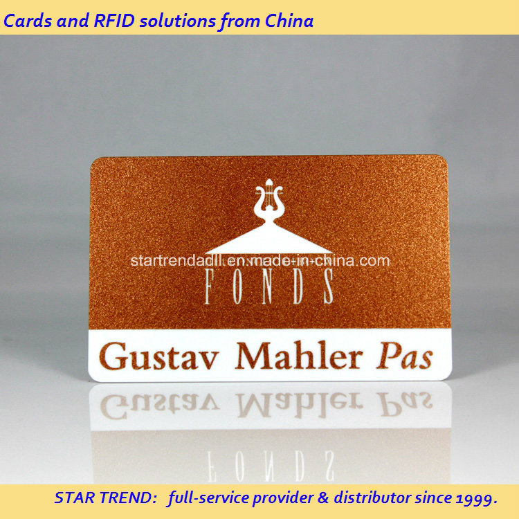 Glittering Printed PVC Magnetic Stripe Card for Previliege Membership