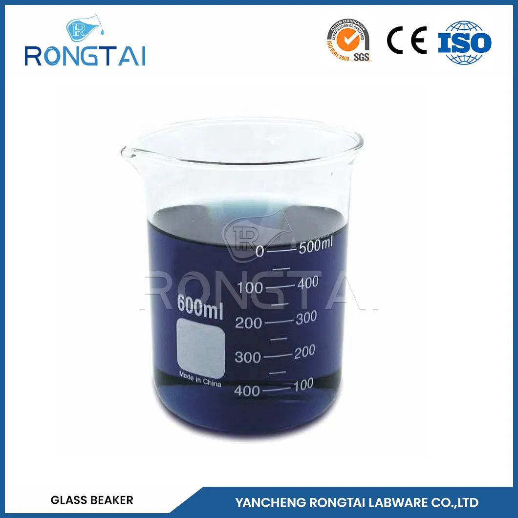 Rongtai Lab Quartz Glass Ware Wholesaler Science Lab Beaker China 2000ml 3000ml Glass Beaker with Handle