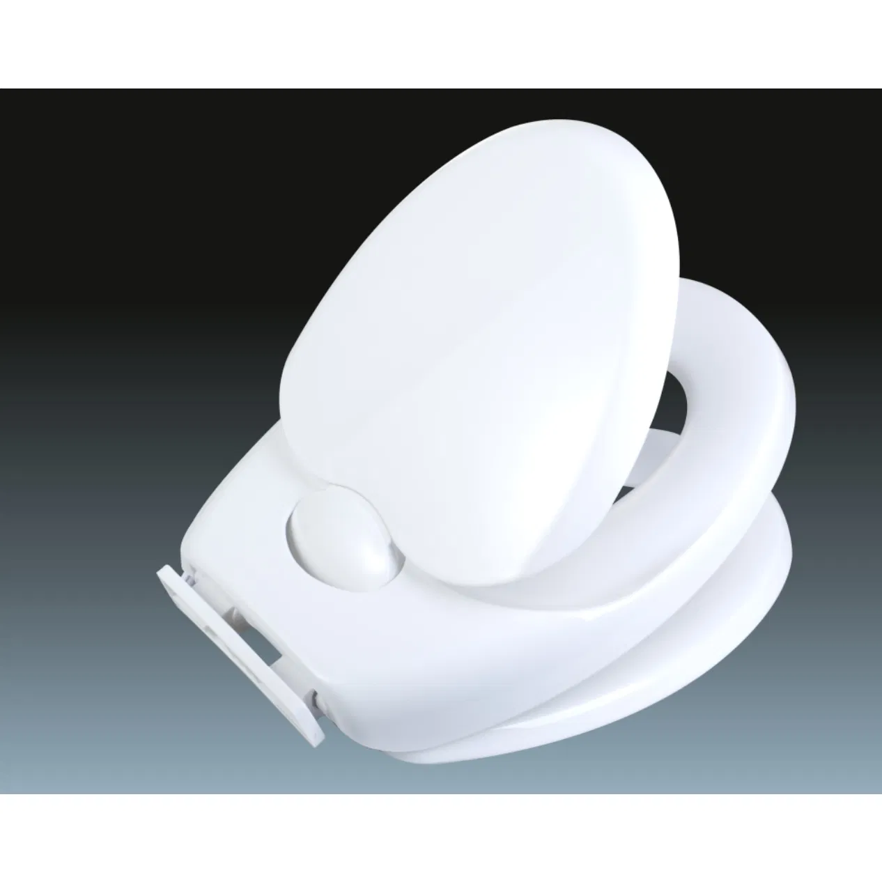 Flexible Shape Mold Resistant PVC Plastic Top Fix Soft Toilet Seats for Clinic Lavatory