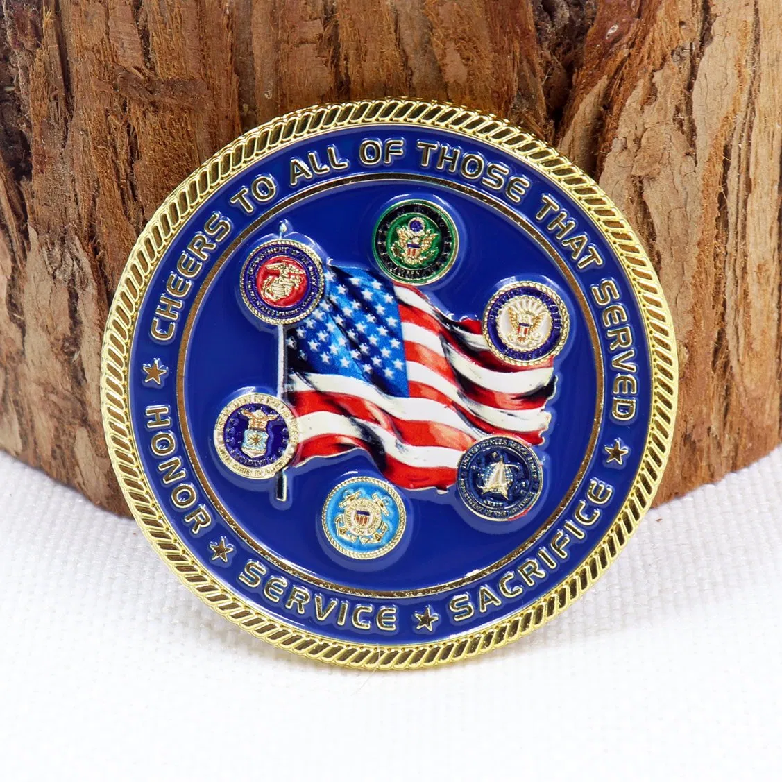 Personalised Custom Usmc Challenge Coin Polished Gold Coin Soft Enamel 3D Metal Challenge Coins