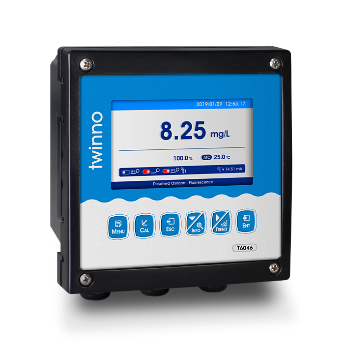 CE Certified DO Meter Fluorescence Online Dissolved Oxygen Meter Optical Dissolved Oxygen Transmitter Digital RS485 4~20mA Trend Chart History Data
