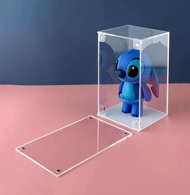 Customise Clear Dustproof Acrylic Display Box Case with Magnetic Door Cover