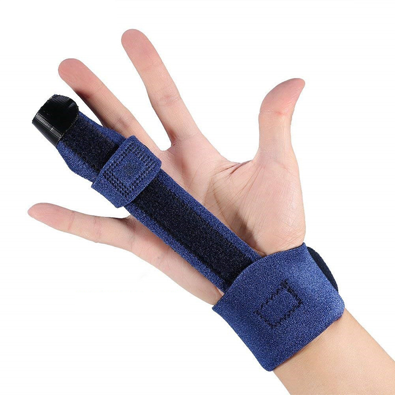 Adjustable Finger Splint with Wrist Support, Neoprene Immobilizer with Concealed Aluminum Alloy Stay, Medical Finger Brace for Fracture Recovery, OEM Supported