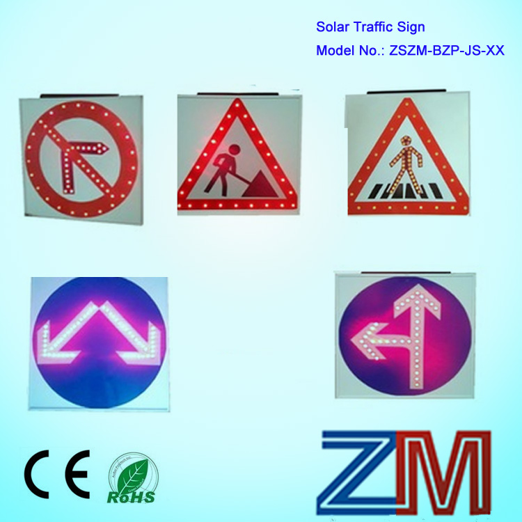 LED Flashing Solar Road Sign / Solar Signage / Traffic Signage