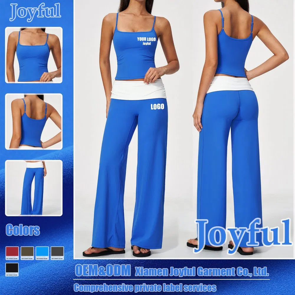 Wholesale Fashion 1688 Color-Blocking Gym Clothes Activewear 2 Piece Sports Set Women