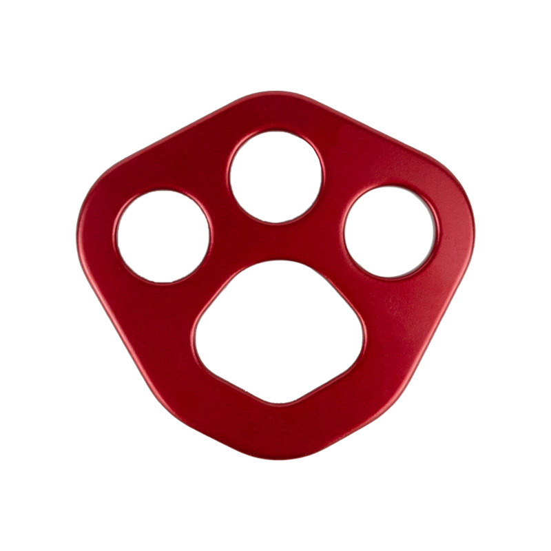 4 Holes Rope Separator Device Outdoor Rock Climbing Multi Anchor Point Connector Gear Equipment Small Paw Rigging Plate