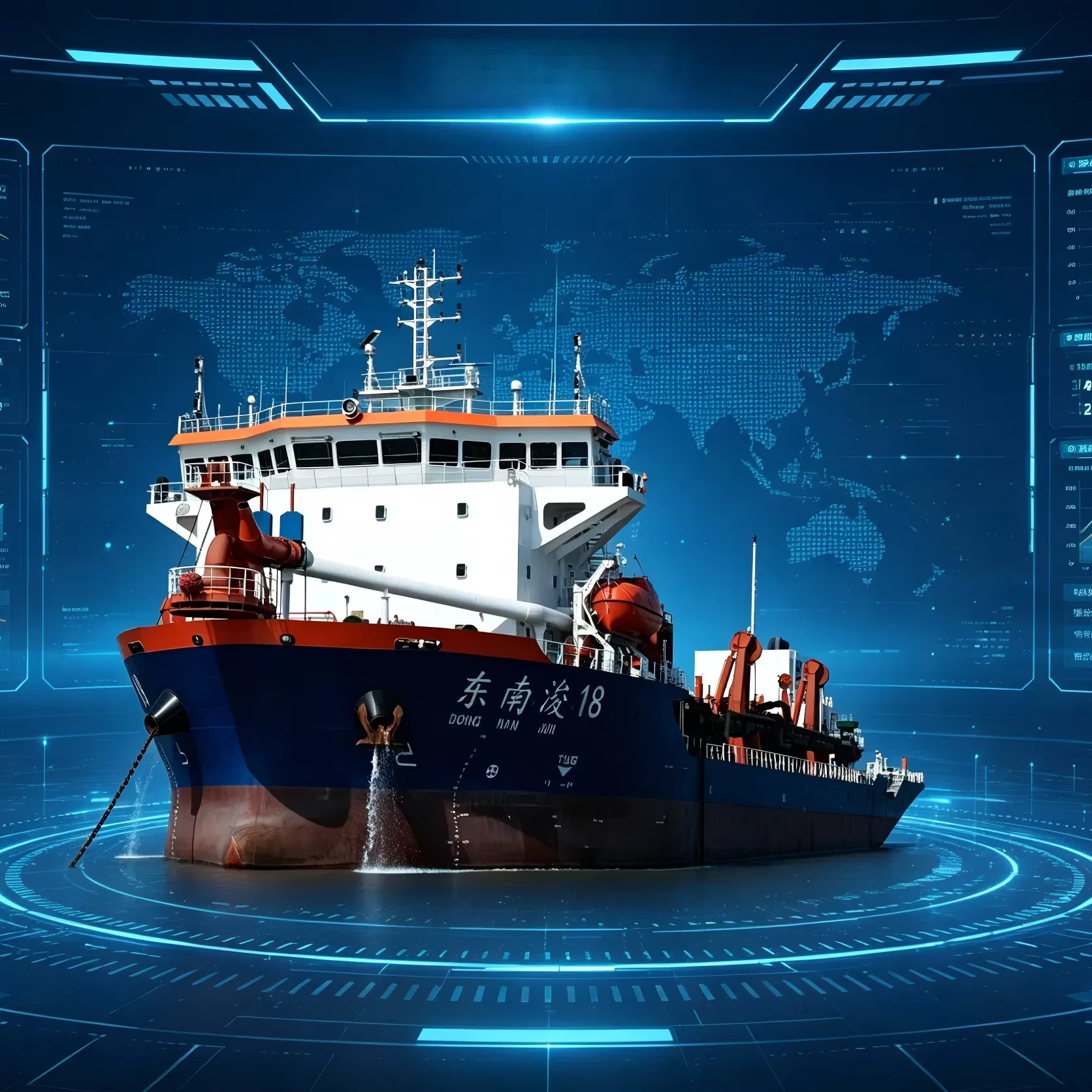 Multi-Purpose Hybrid-Electric Trailing Suction Hopper Dredger with Engine & Pump for Dredging, Reclamation and Sediment Transport