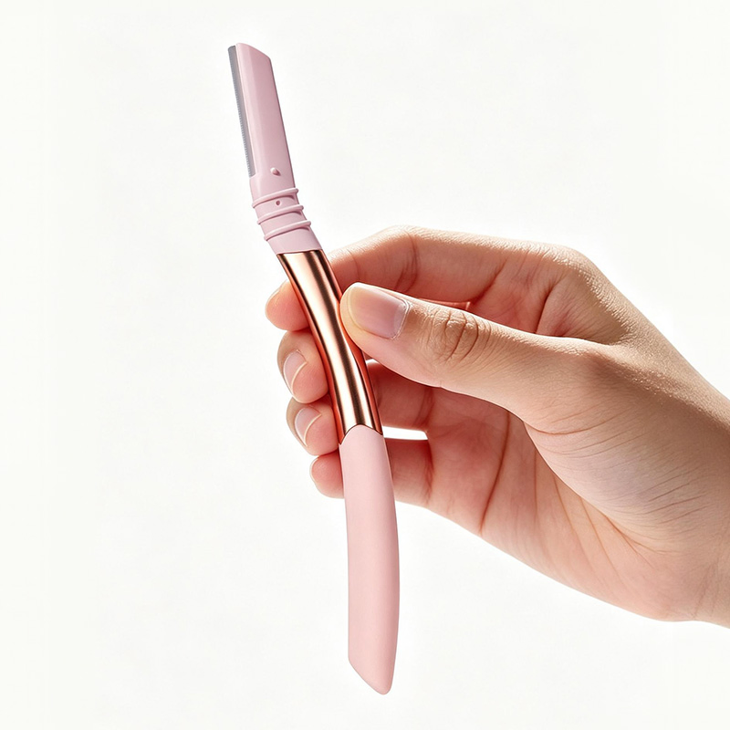 Bulk OEM 3-in-1 Dermaplane Facial Shaver Eyebrow Trimmer Kit Anti-Slip