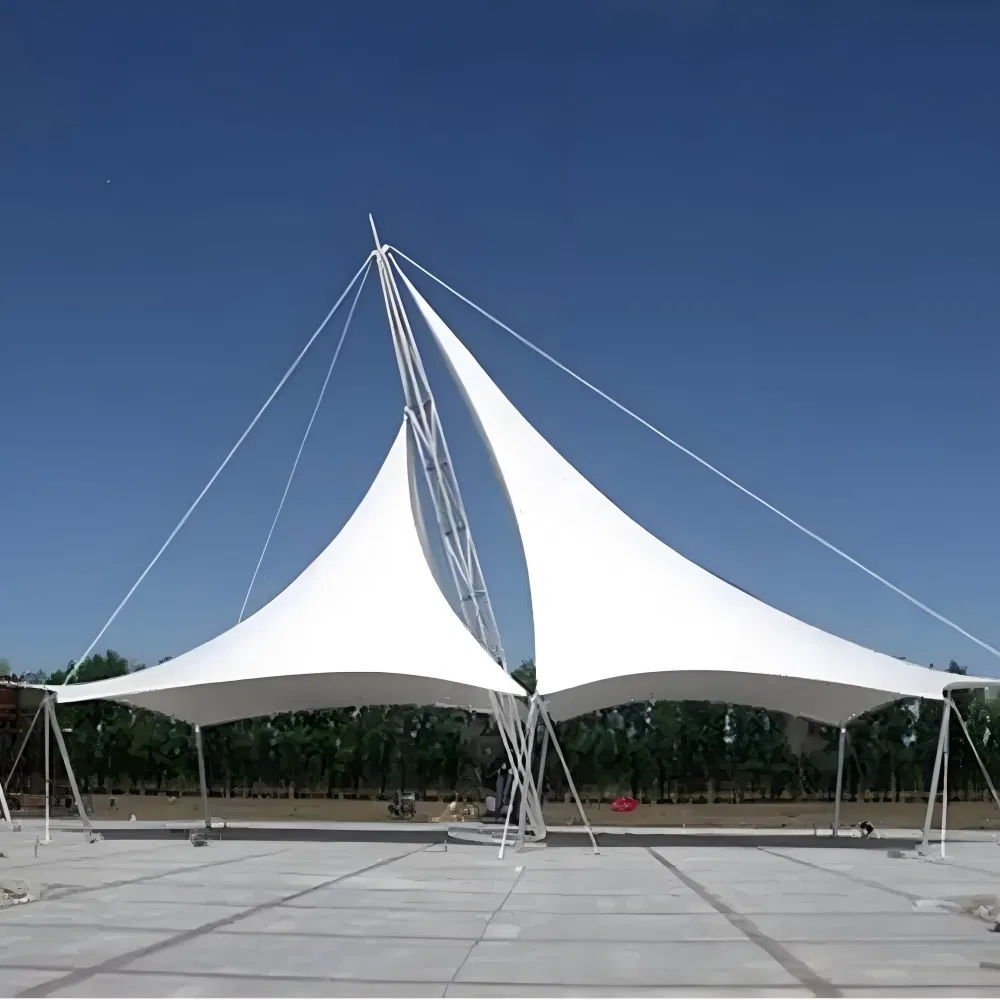 Rip-Stop PVC Polyester Fabric Membrane Structure Landscape Shelter Durable