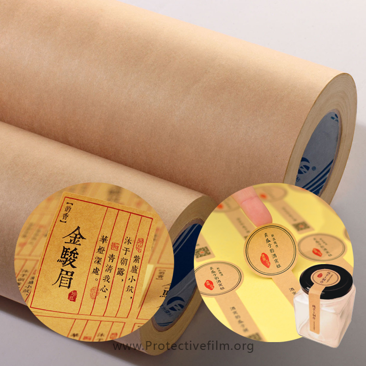 Kraft Paper Sticker Label Printing Material Film for Printing Slef Adhesive