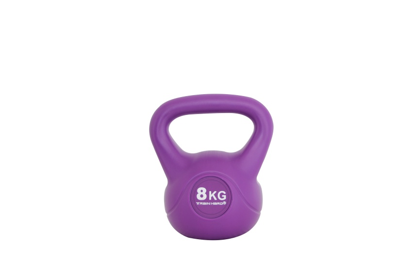 Vibrant Multi-Color Cement Kettlebell for Total Body Fitness