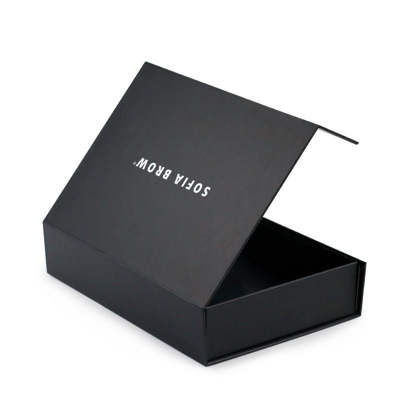 Luxury Folding Gift Box Classic Black Large Magnetic Presentation Gift Hamper Box for Packing