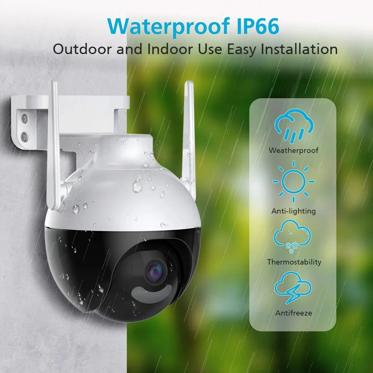 Quality Outdoor Wireless IP WiFi PTZ Dome CCTV Security Camera Alarm Wireless Camera