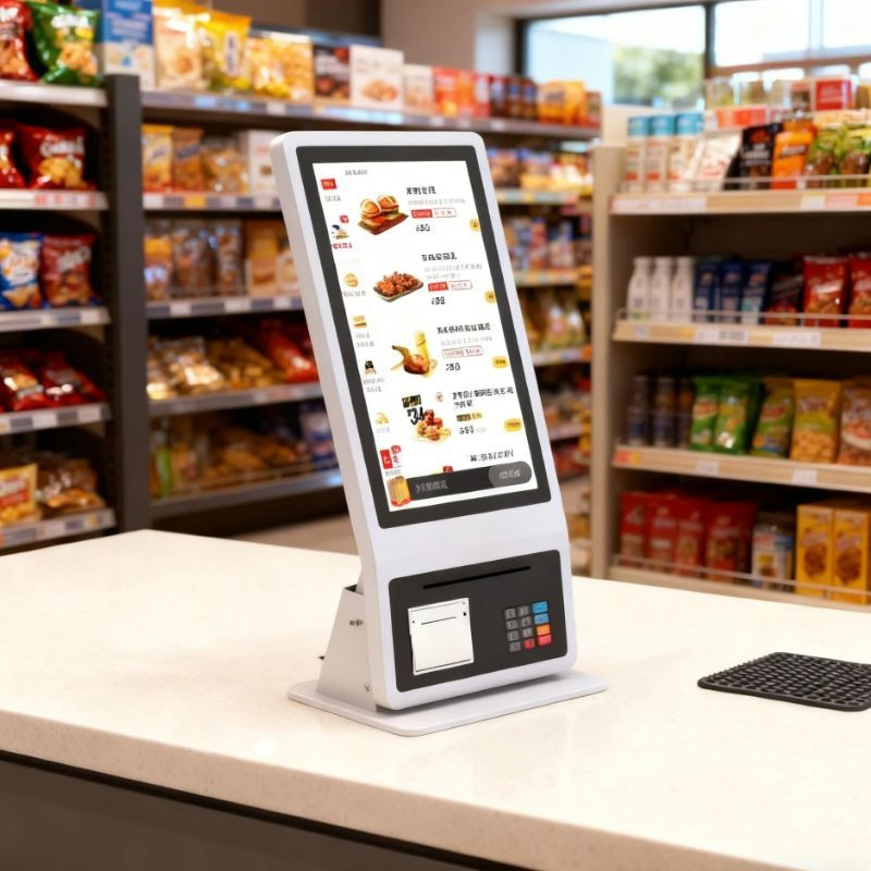 21.5 Inch Counter Touch Self Service Kiosk Fast Food Self Payment Machine