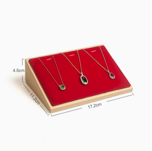 Velvet Ring Earring Necklace Jewelry Display Organizer Box Tray Showcase Plate