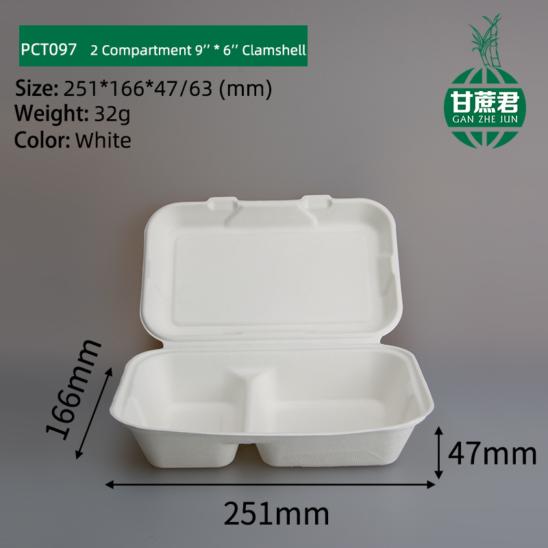 Zhongxin Eco-Friendly Take-out to-Go Containers Heavy-Duty Biodegradable Unbleached Food Container