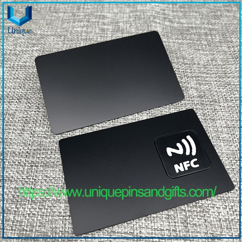 Custom Metal NFC Smart Business Cards with Printed Wechat Qr Codes, Facebook Codes, Electronic Business Cards, Premium Social Networking Cards, Laser-Engraved L