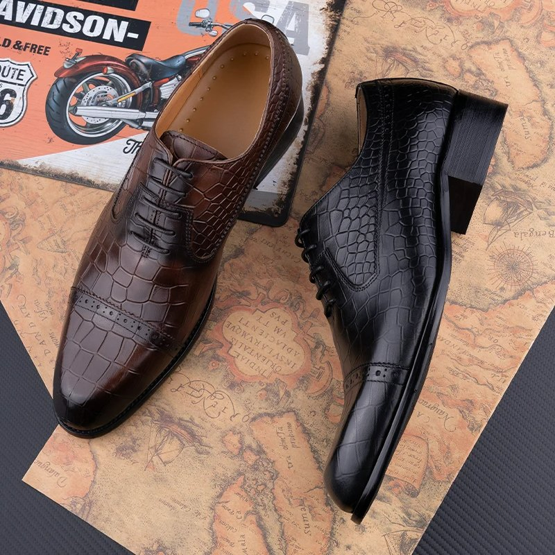 Stylish Leather Dress Shoes for Men - Perfect for Weddings Business Office Wears