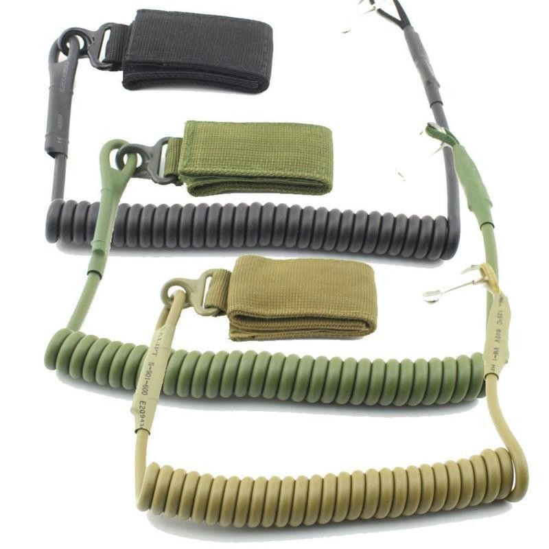 Factory Custom Nylon Material Hiking Camping Tactical Lanyard Single Point Spring Cord
